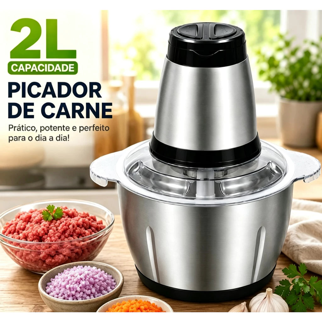 Multiprocessador Elétrico 2L com Copo em Inox | 250W