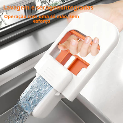 Mini Mop Dobrável de PVA para Mesa e Uso Interno com Esponja Absorvente para Limpeza Úmida e Seca