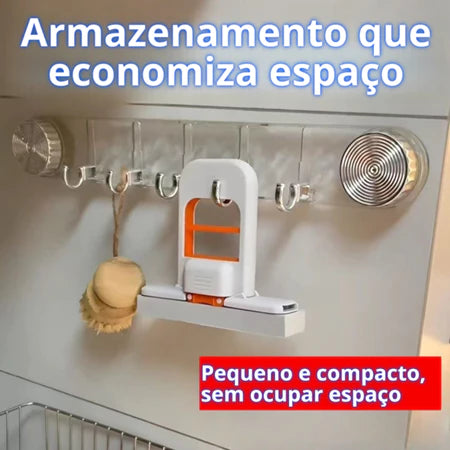Mini Mop Dobrável de PVA para Mesa e Uso Interno com Esponja Absorvente para Limpeza Úmida e Seca