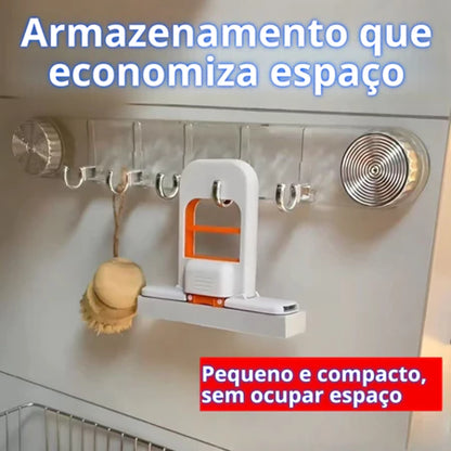 Mini Mop Dobrável de PVA para Mesa e Uso Interno com Esponja Absorvente para Limpeza Úmida e Seca